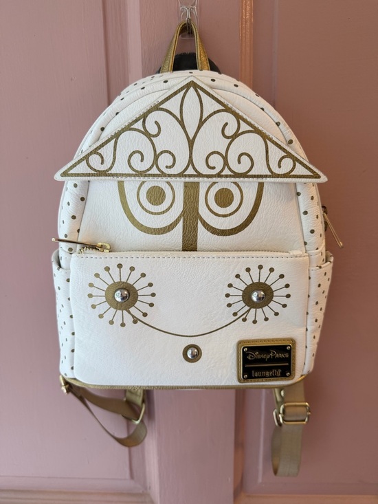 Loungefly Handbags - Loungefly White and Gold Mini - It’s a Small World Design